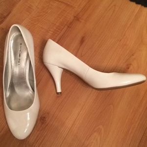 White close toe heels - never been worn